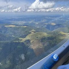 Flugwegposition um 13:53:25: Aufgenommen in der Nähe von Lörrach, Deutschland in 2163 Meter